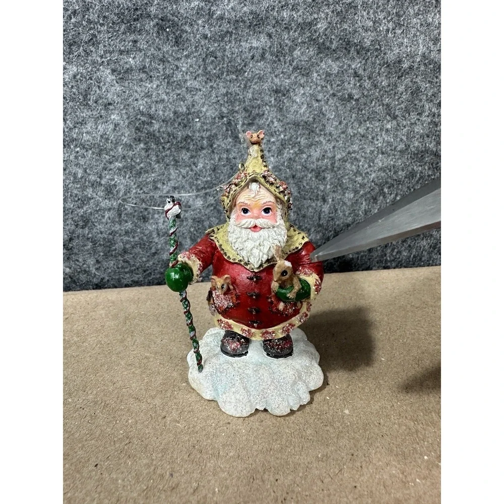 Christopher Radko Woodland Winds Frosty Leaf Santa Christmas‎ Ornament